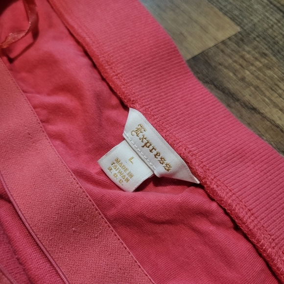 Vintage Express Pink Terry Cloth White Trim Y2K Strapless Romper Size Large - Picture 5 of 10